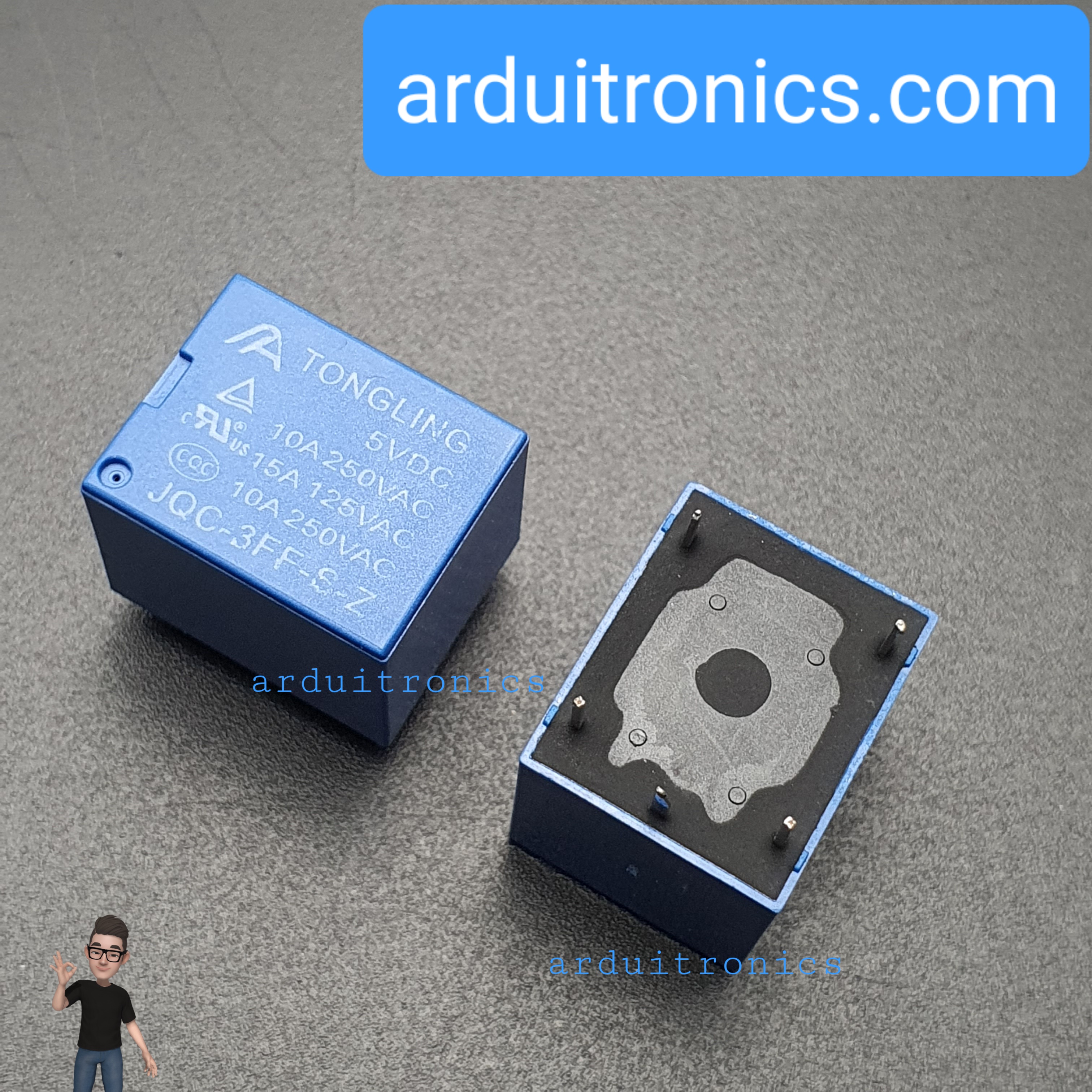 หัวรีเลย์ Relay 5V 10A รีเลย์ 5V 10A แบบ 5 ขา ยี่ห้อ TONGLING