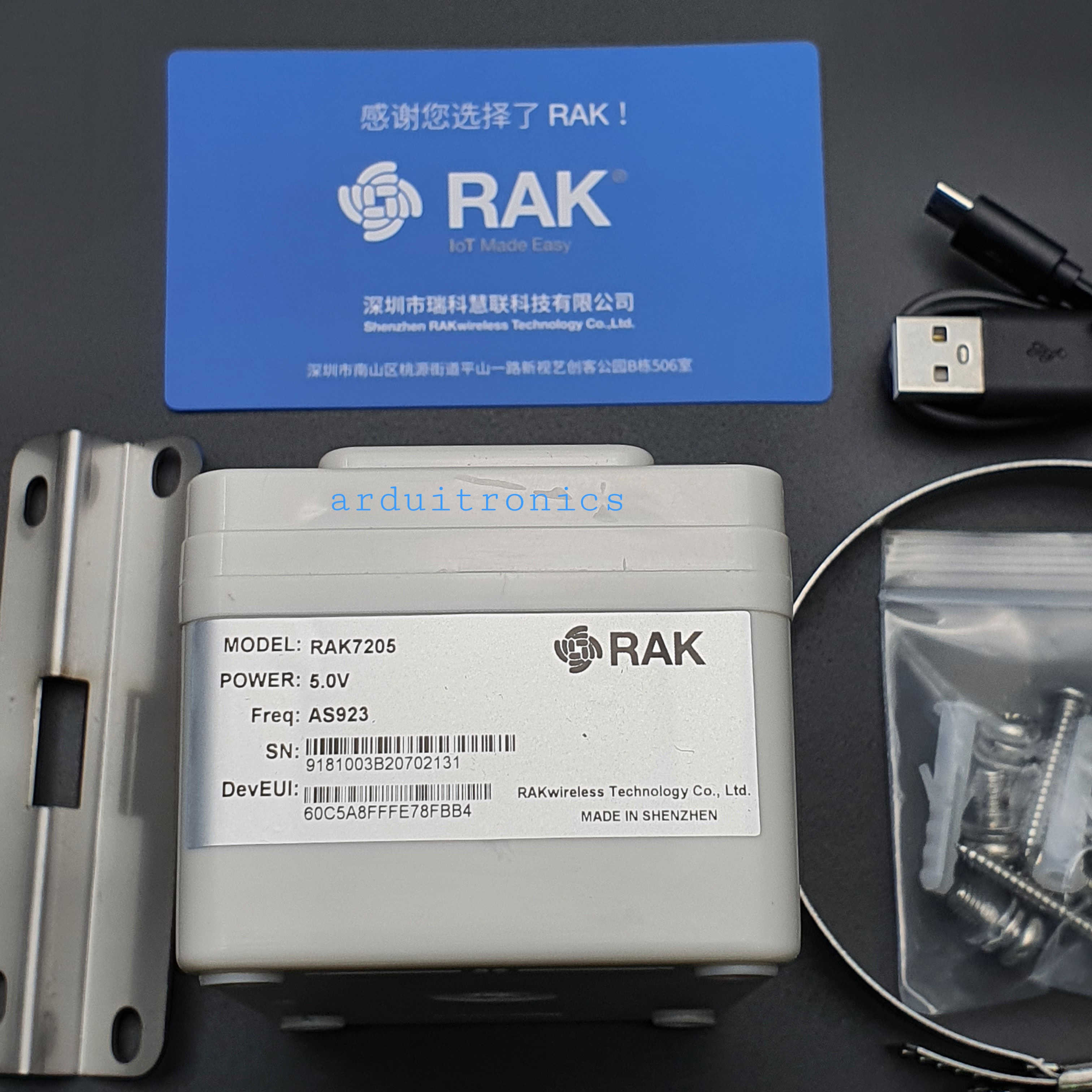 LoRa GPS Tracker Node RAK7205 - AS923 Outdoor and Waterproof Housing with Solar Panel