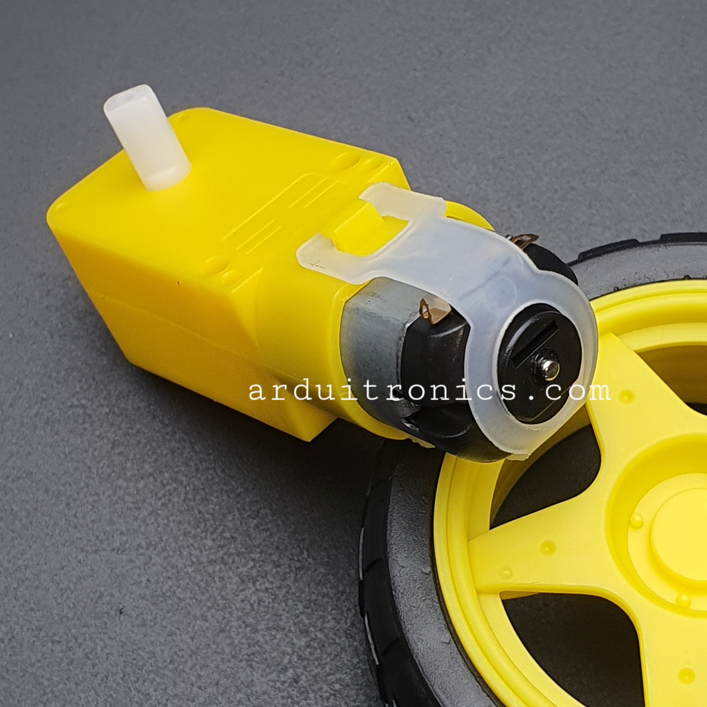 Gear Motor with Wheel Tire มอเตอร์แกนคู่พร้อมล้อ (อัตราทด 1:48)