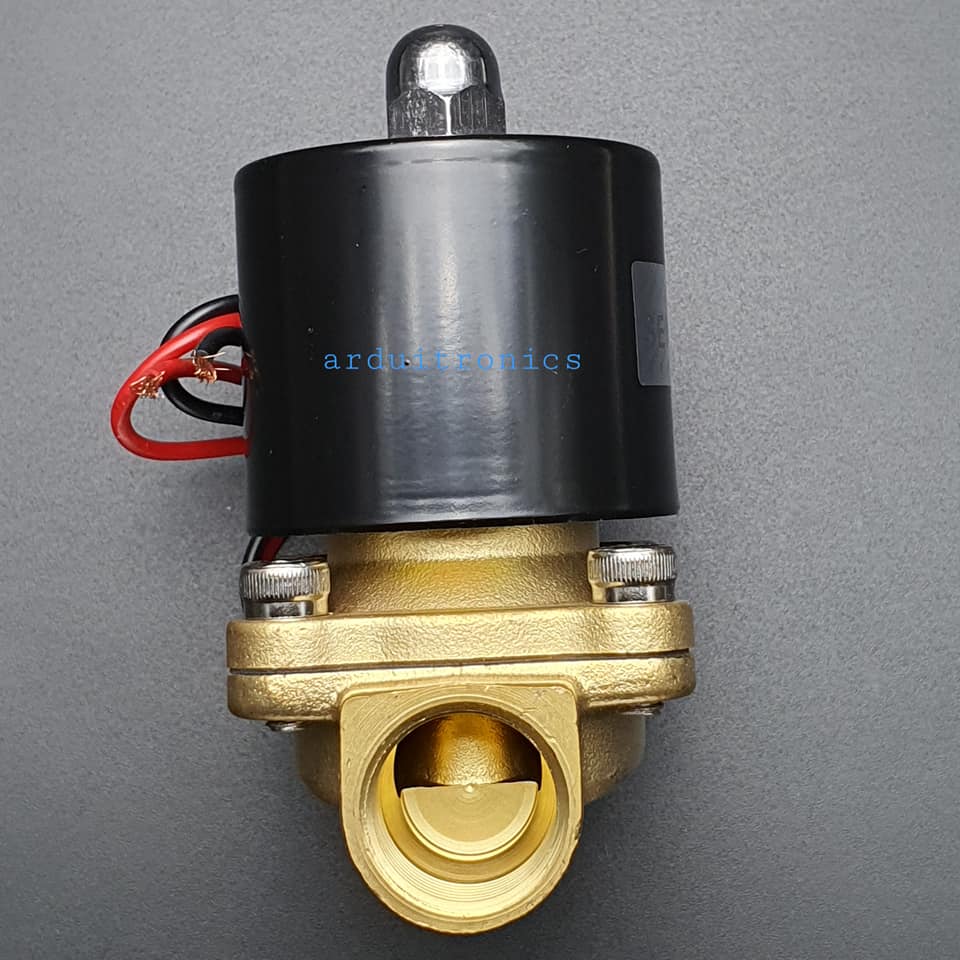 โซลินอยวาล์ว ทองเหลือง (Solenoid Valve Normally Closed) 4 หุน (1/2") 12V - ยี่ห้อ Senya 2W-160-15