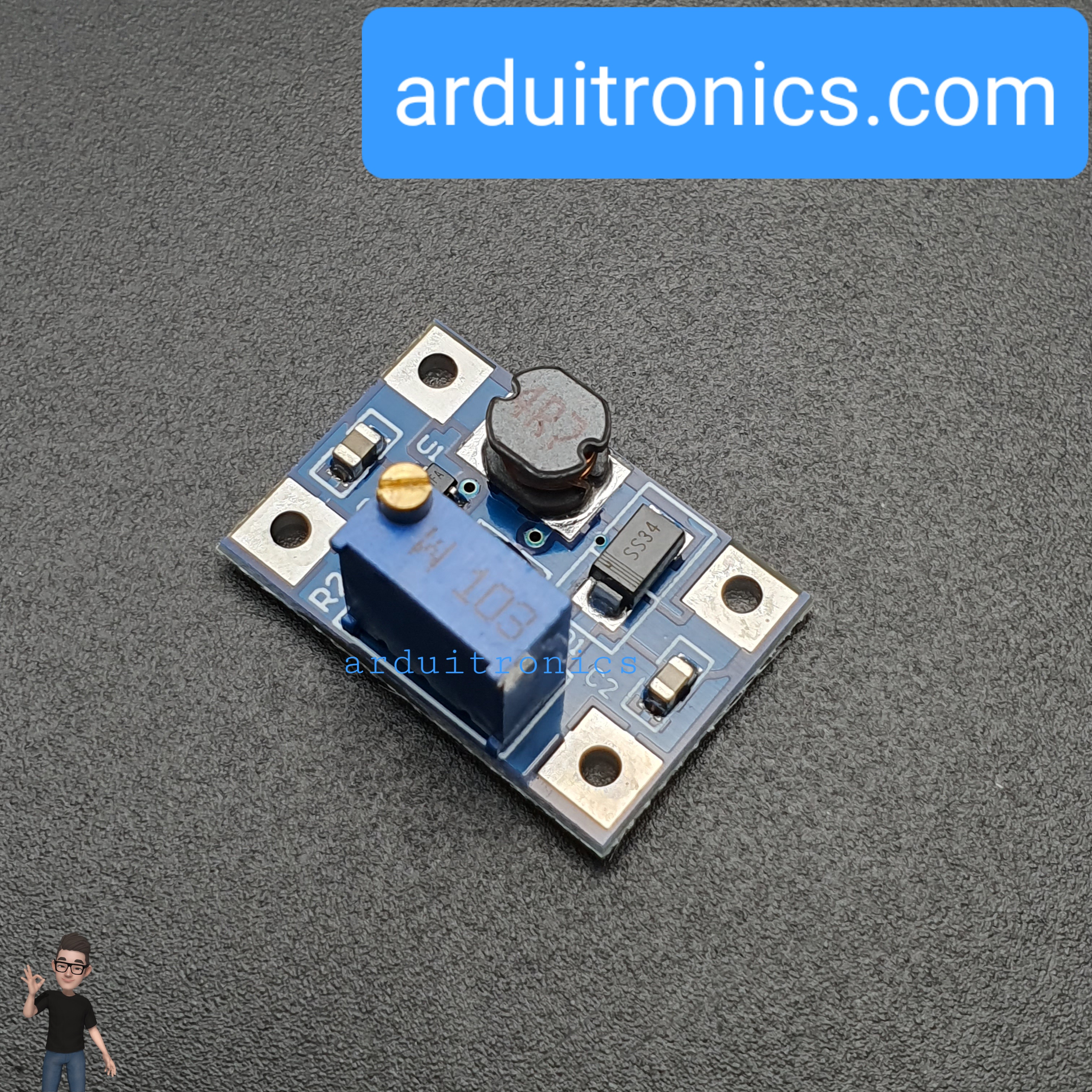 โมดูล Step Up SX1308 แปลงไฟขึ้นจาก 2-24V เป็น 2-28V กระแสสูงสุด 2A