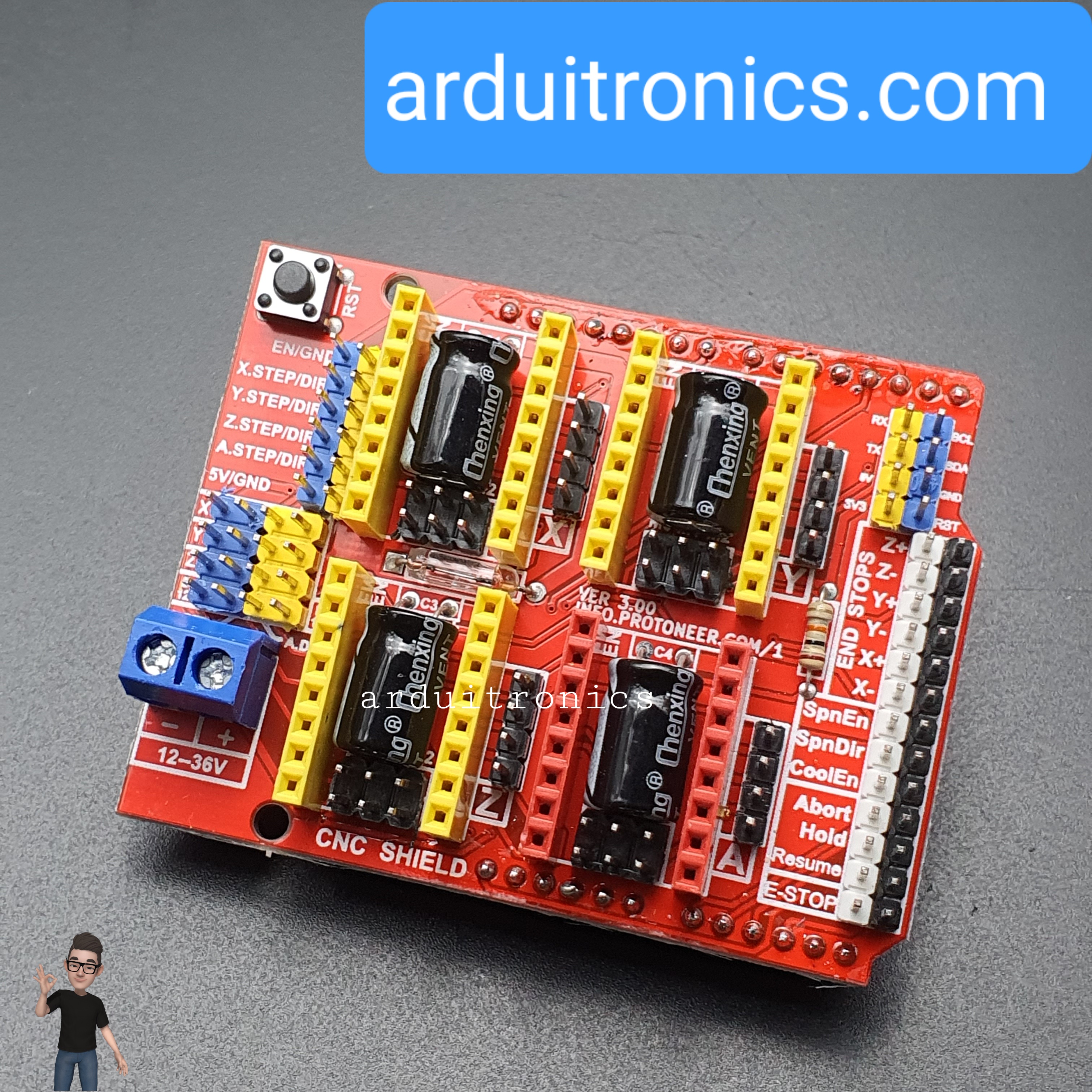 CNC Shield V3 for Arduino - Arduino, Raspberry Pi, NodeMCU, IoT, Nvidia ...
