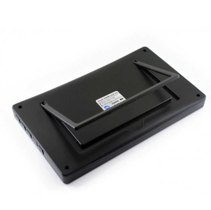 [ยี่ห้อ Waveshare] 7inch Capacitive Touch Screen LCD (H) with Case, 1024×600, HDMI, IPS, Various Systems Support