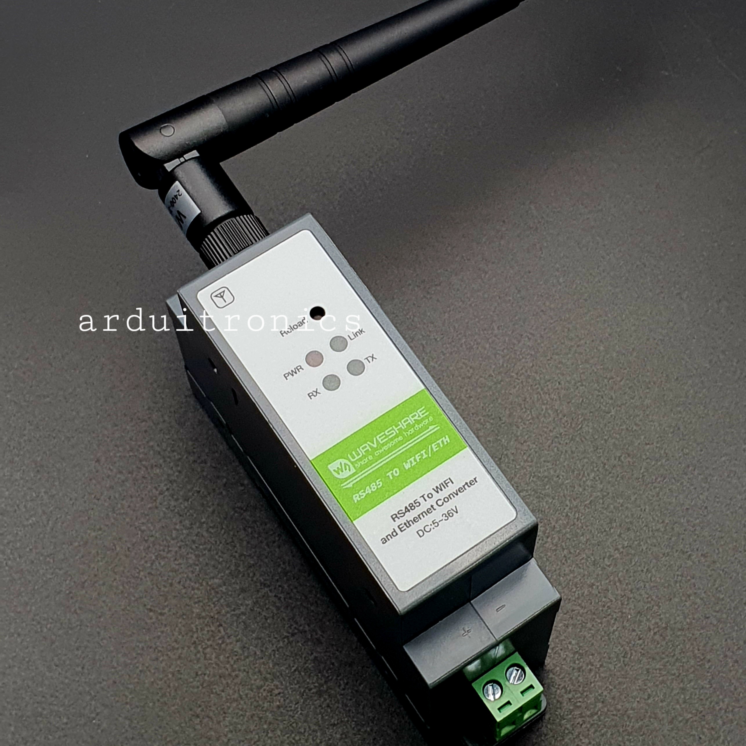 Rail-Mount Serial Server, RS485 to WIFI/Ethernet Module, Modbus MQTT Gateway (ของแท้จาก Waveshare)