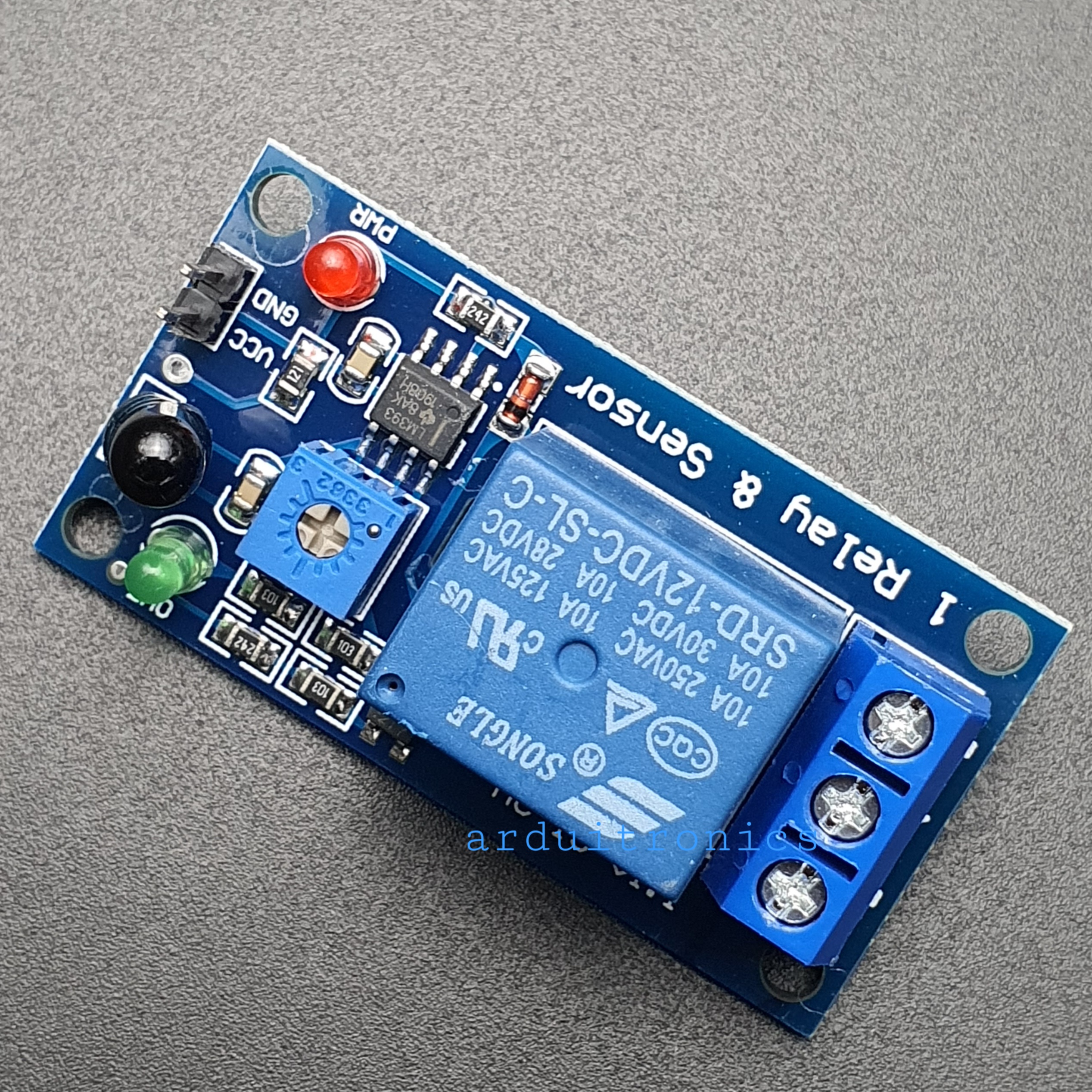 โมดูลตรวจจับเปลวไฟและสวิตช์รีเลย์ (12V) Flame Sensor with Relay Module