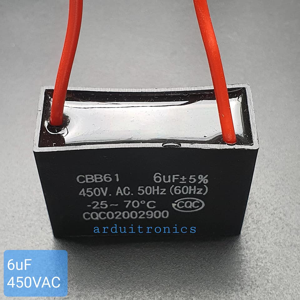 Fan Capacitors คาปาซิเตอร์พัดลม C พัดลม ตัวเก็บประจุพัดลม 450V 6 uF