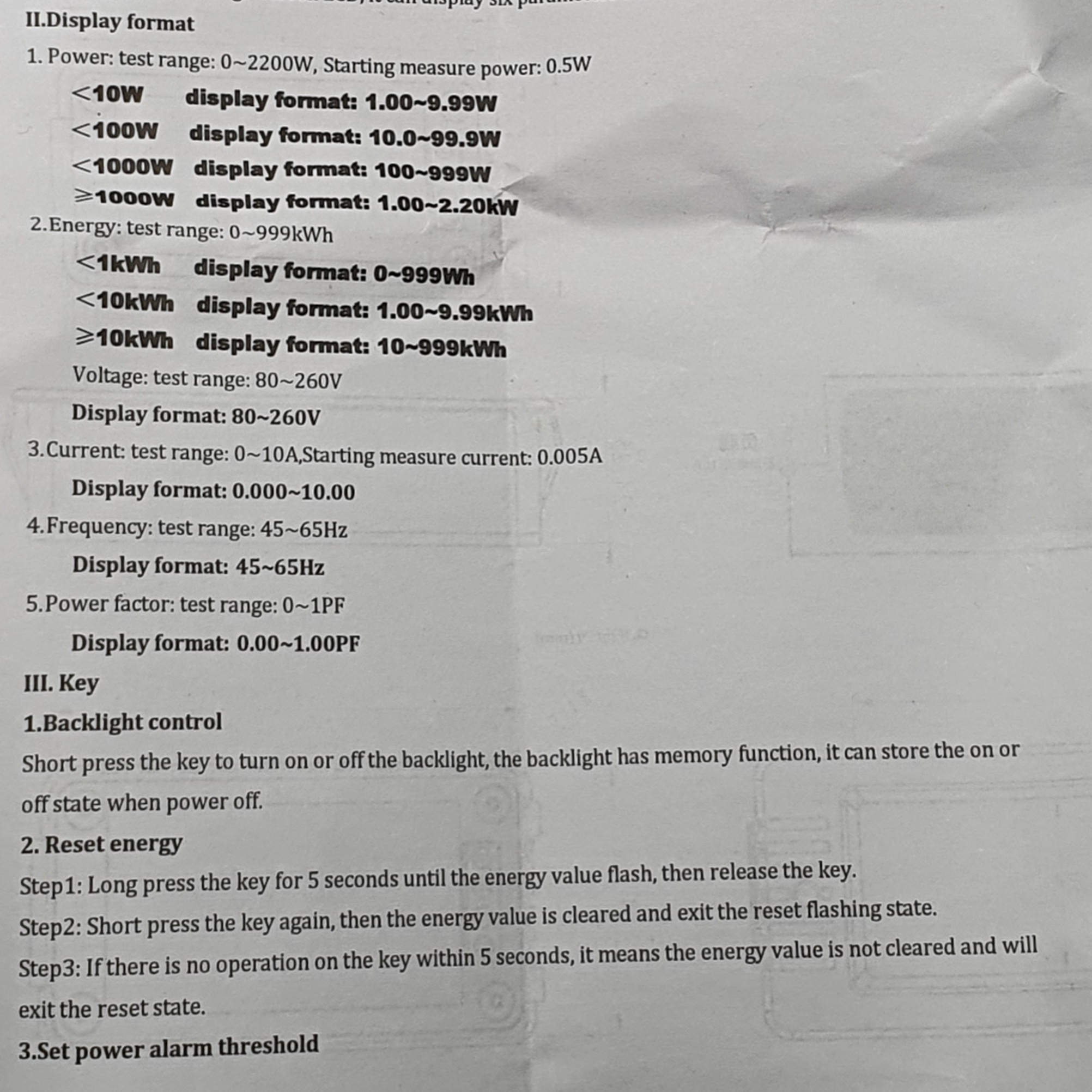 PZEM-018 5A AC Digital Power Meter มิเตอร์วัดการใช้พลังงาน