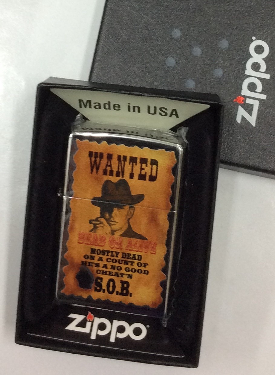 ไฟแช็คzippo 28289 Wanted Poster Polished Chrome