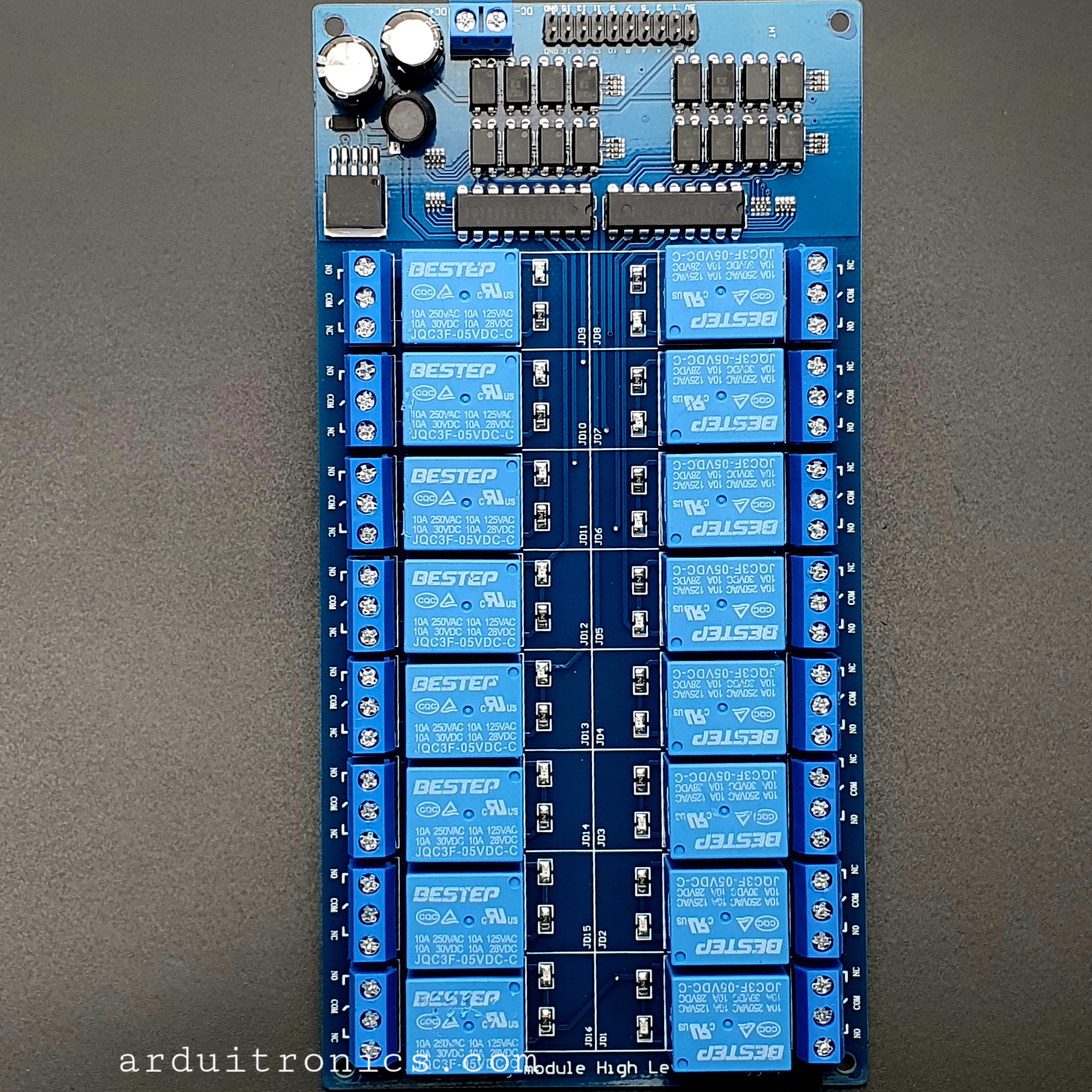 16 Channel Relay รีเลย์ 16 ช่อง (5V) High Level Trigger หัวรีเลย์ยี่ห้อ BESTEP