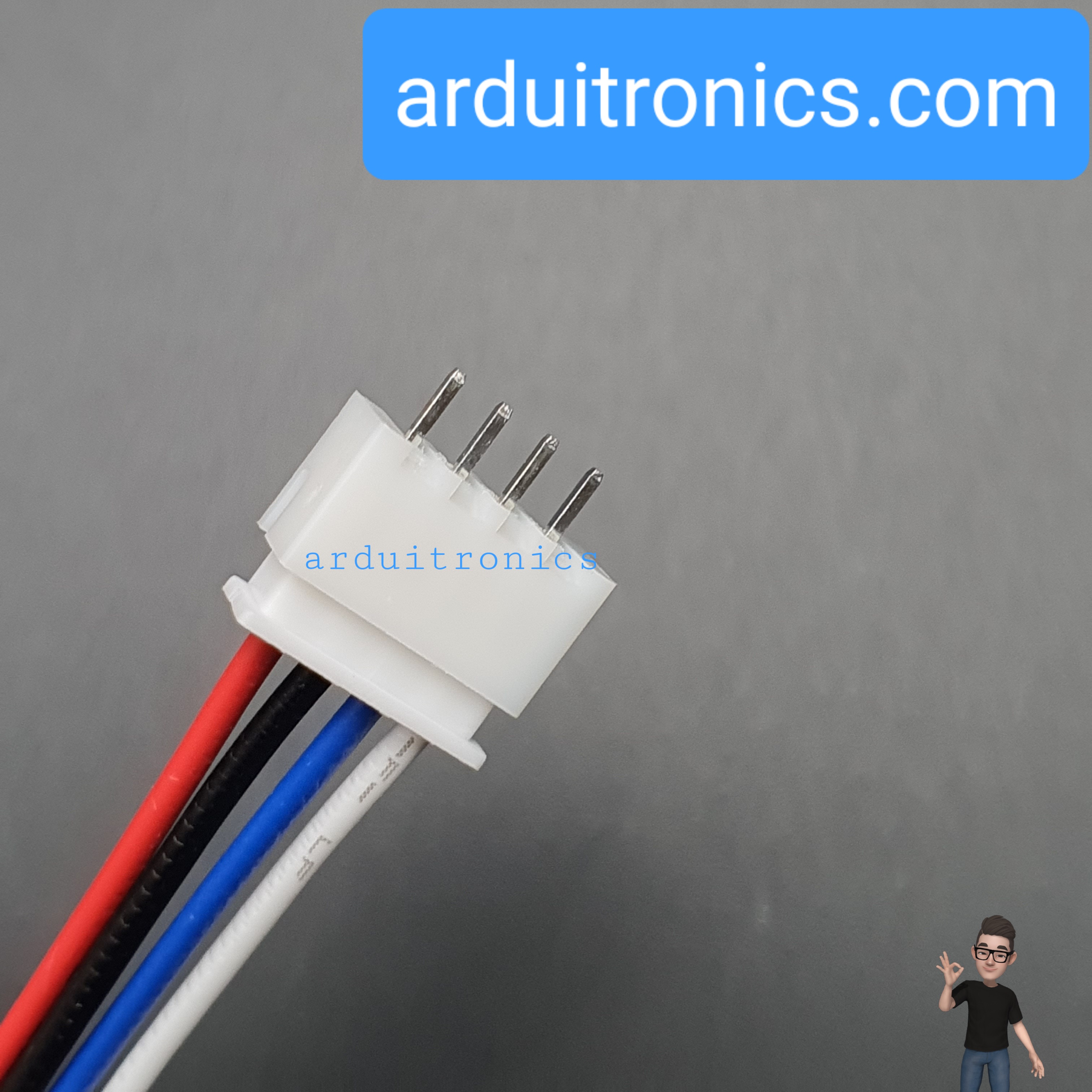 สาย XH2.54 Male Head 4P with Wire + Straight Pin Terminal