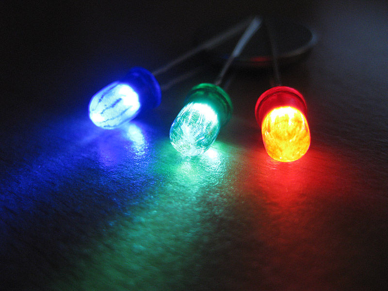 Color LED 5 mm 10 หลอด