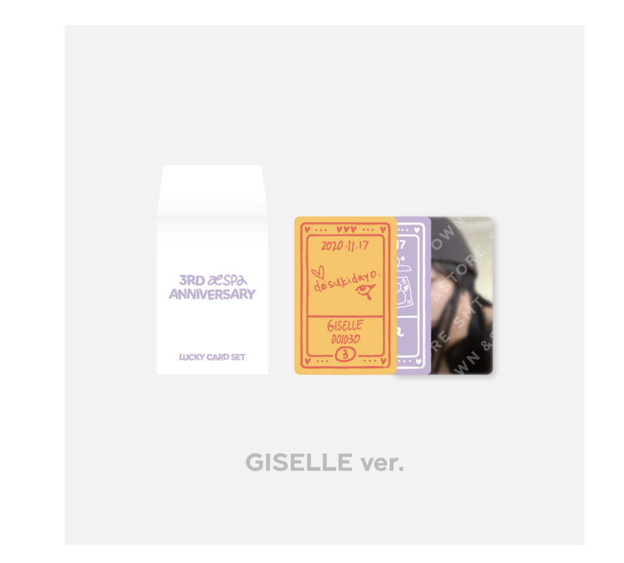 aespa -aespa Debut 3rd Anniversary MD -Lucky Card set แบบ Giselle