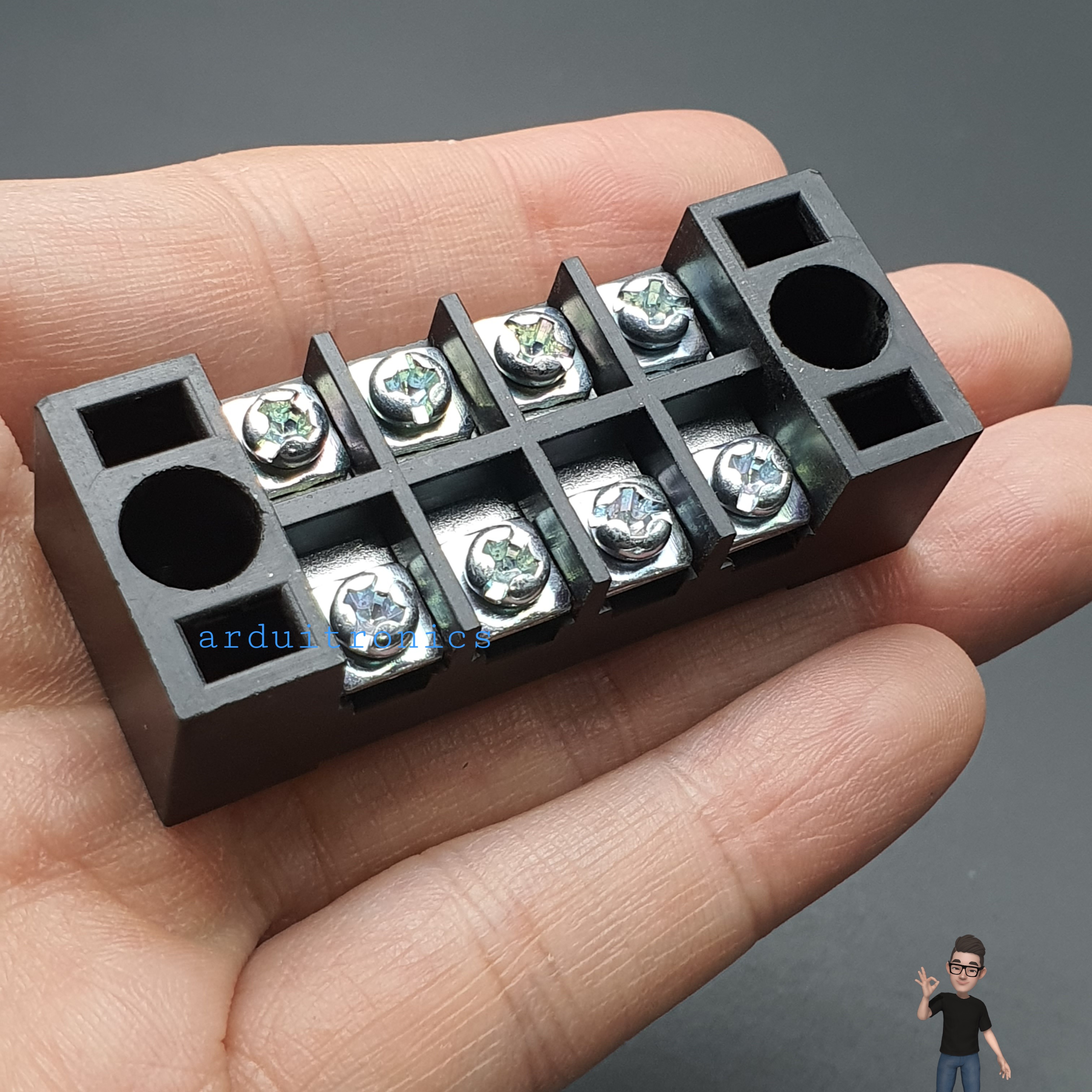 ขั้วต่อ Terminal Block TB-1504 แบบ 4 ช่อง (15A)