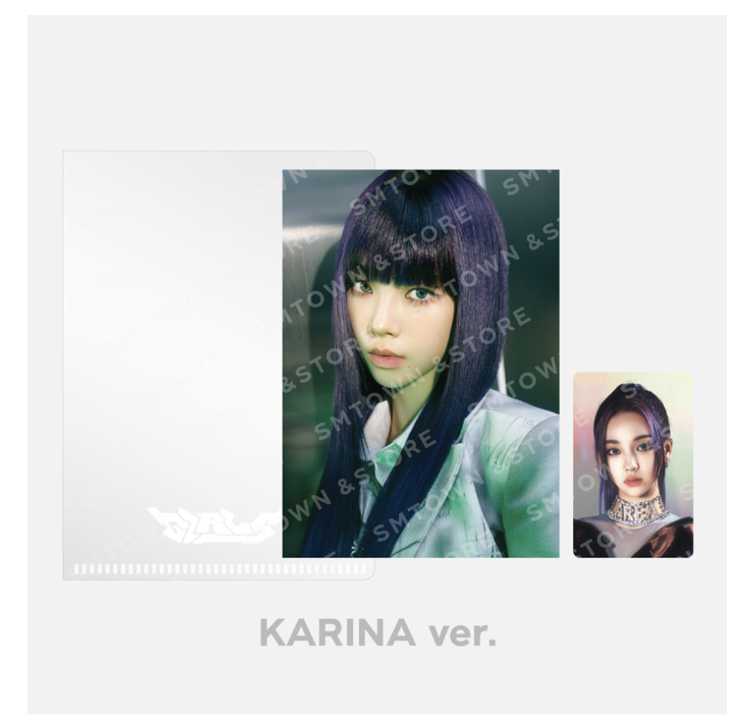 aespa - ของสะสม aespa Girls MD -Postcard + Hologram Photo Card Set - Karina