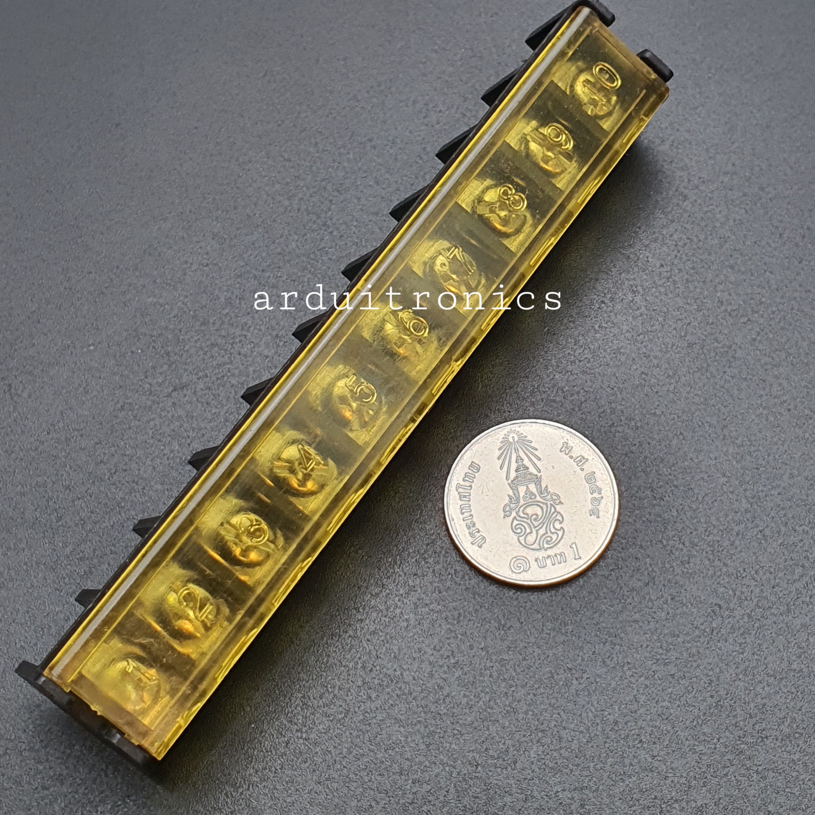 ขั้วต่อ Terminal Block HB-9500 (25A) แบบ 10 ช่อง แบบมีฝาครอบ