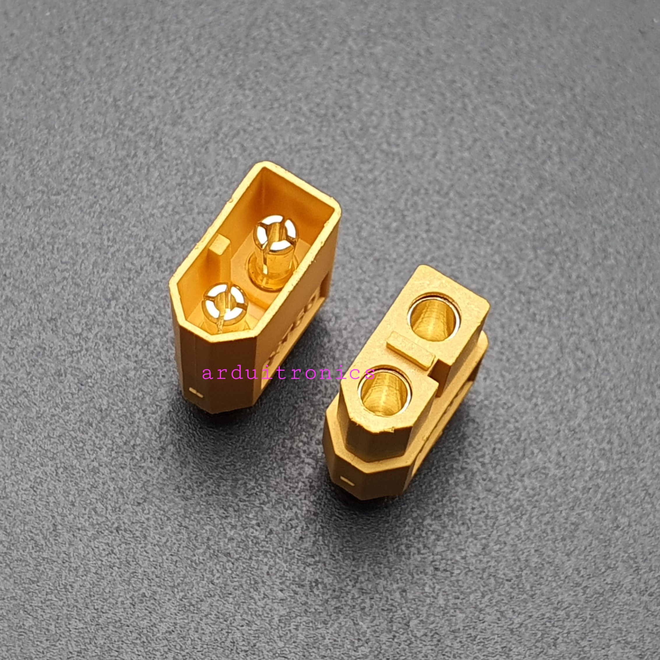 ขั้วต่อแบตเตอรี่ XT60 ปลั๊ก RC ตัวผู้-ตัวเมีย(ขายเป็นคู่), XT60 Male Female Bullet Connector Plug สีเหลือง