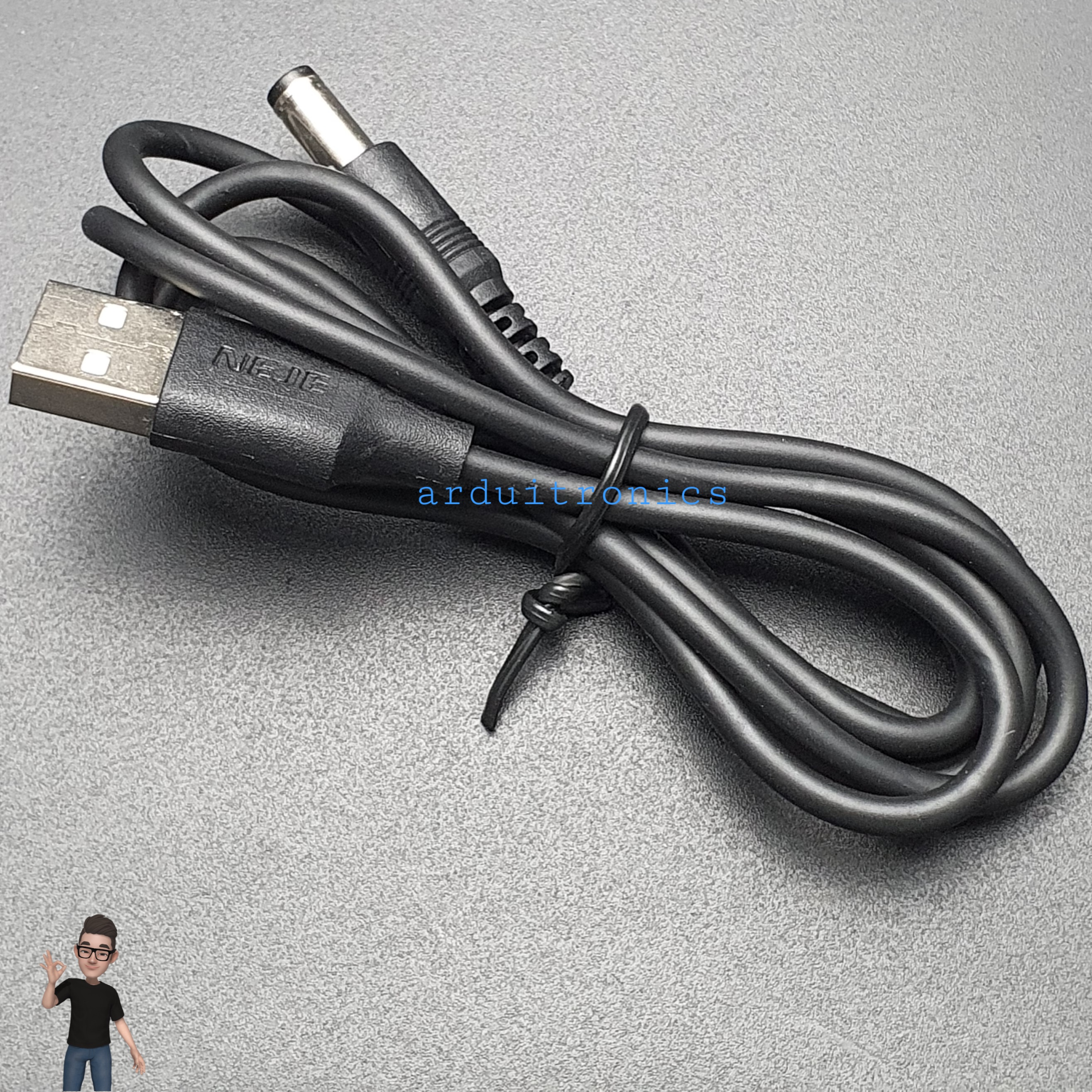 สายชาร์จ USB to 5.5x2.1mm DC 5V Charger ยาว 1 เมตร