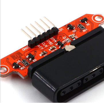 PS2 / PS3 Joystick Adapter to SPI for Arduino (หัวต่อนอนราบขนานกับ PCB) อะแดปเตอร์แปลงหัว PS2 / PS3 เป็นขาต่อแบบ SPI