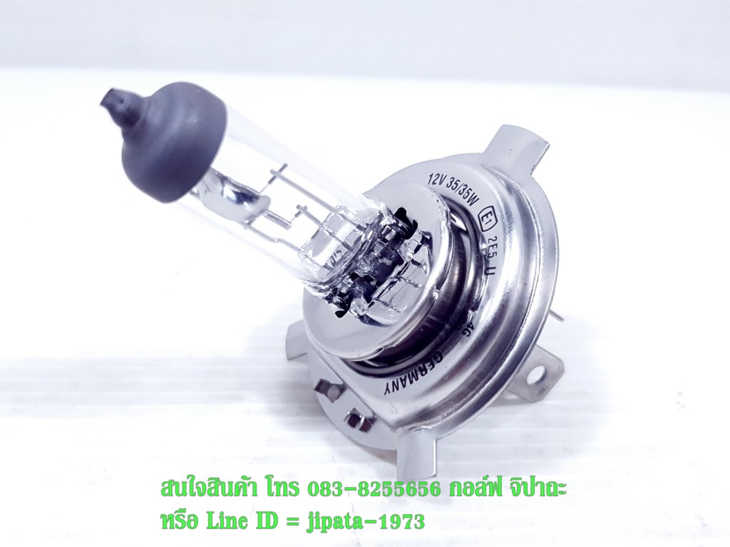 หลอดไฟหน้า ขั้ว H4 12V/35-35W แท้ (Philips)