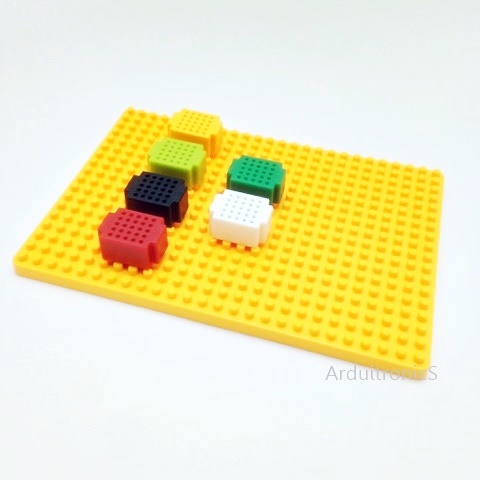 Super Mini Breadboard: XF-25 6 Bread Panels (6 Colors) + Free 1 Base