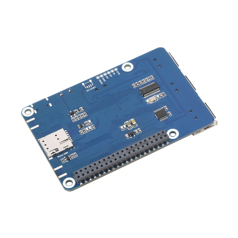 Cat-1/GNSS HAT for Raspberry Pi, Based On SIM7670G Module, Global Multi-band LTE 4G Cat-1 support, GNSS Positioning, 3x USB 2.0 extended ports(Waveshare)