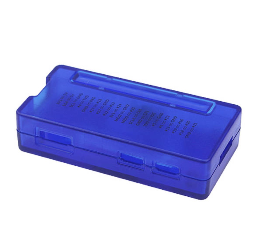 Raspberry Pi Zero W Enclosure With GPIO Reference Blue Color