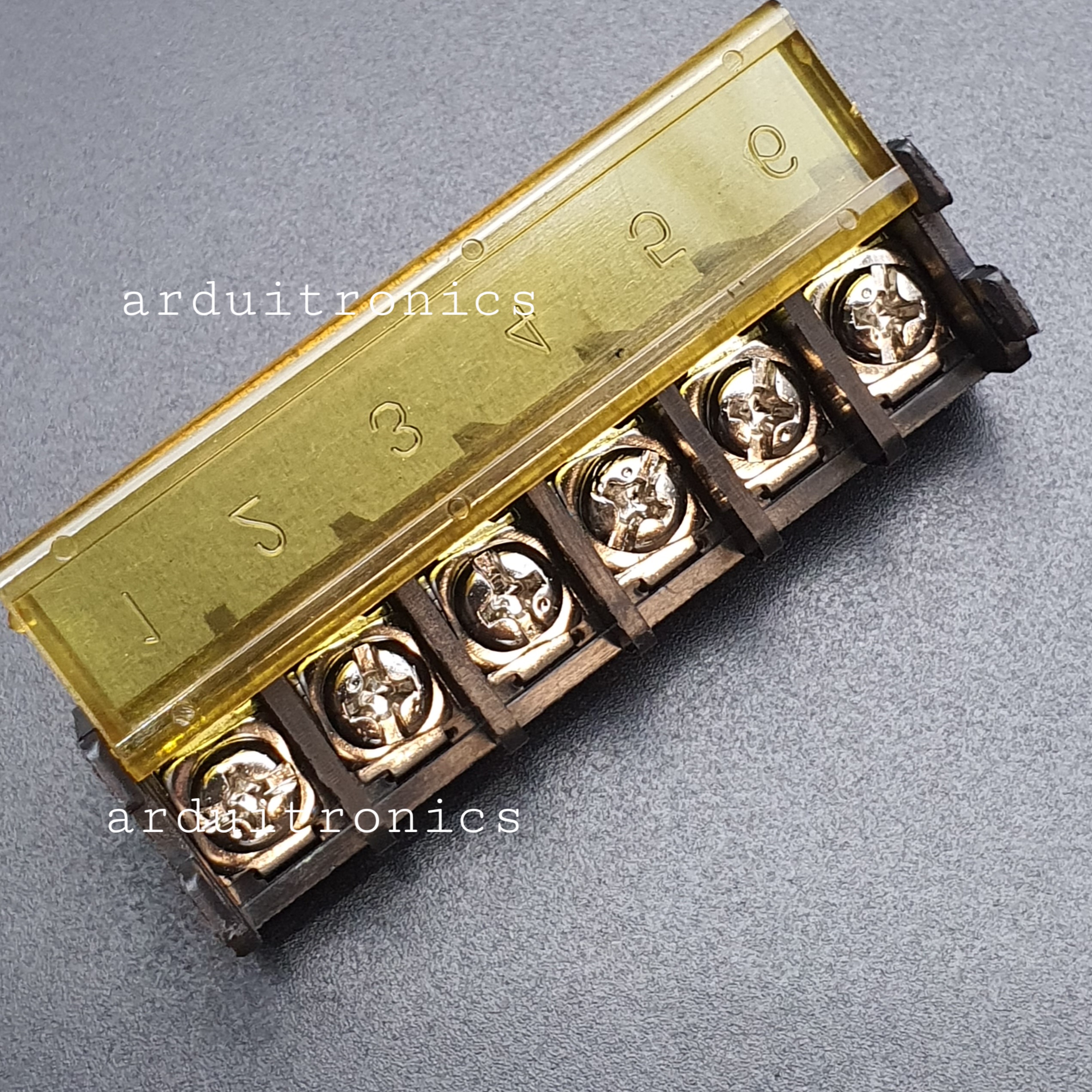 ขั้วต่อ Terminal Block HB-9500 (25A) แบบ 6 ช่อง แบบมีฝาครอบ