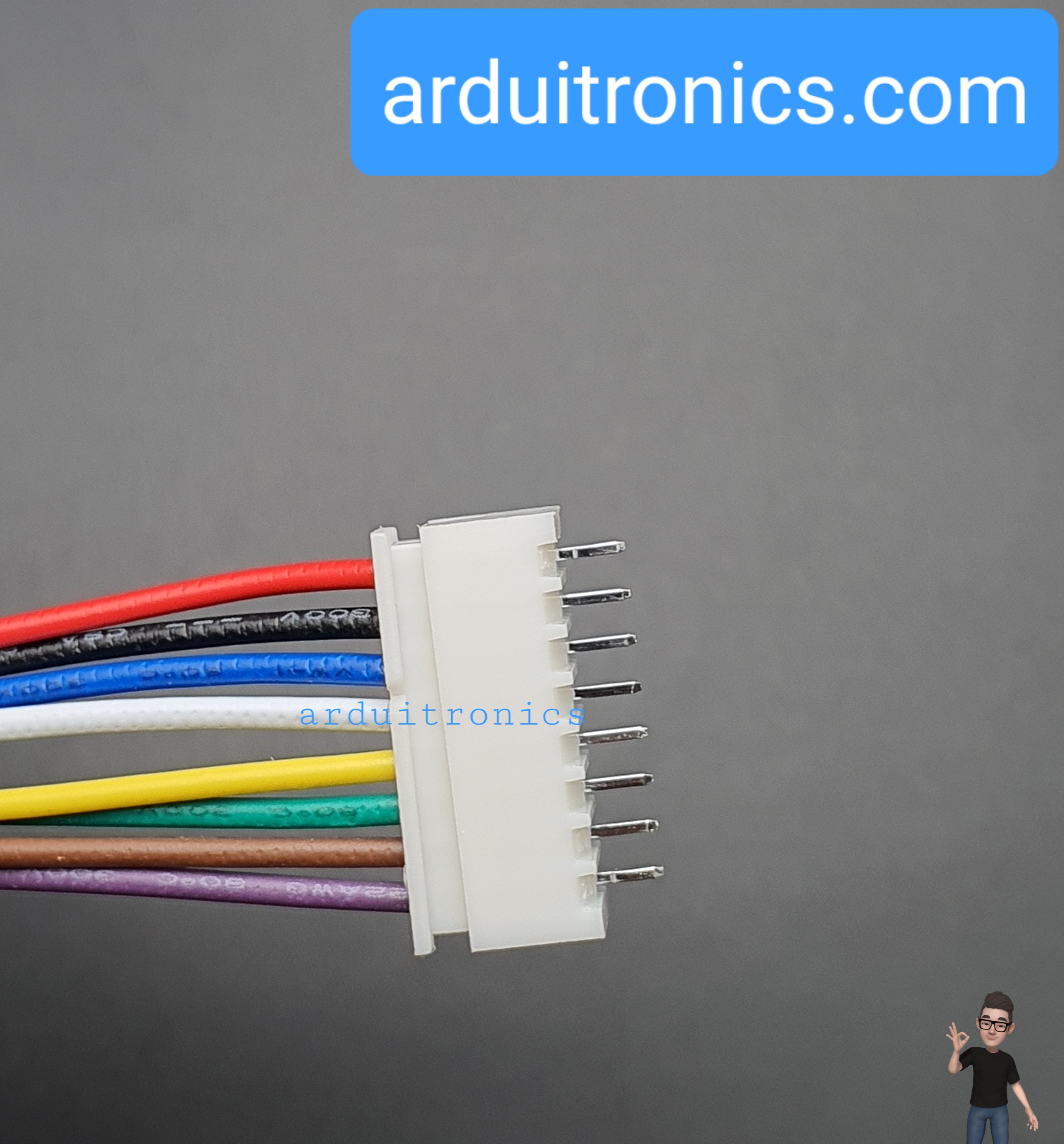 สาย XH2.54 Male Head 8P with Wire + Straight Pin Terminal