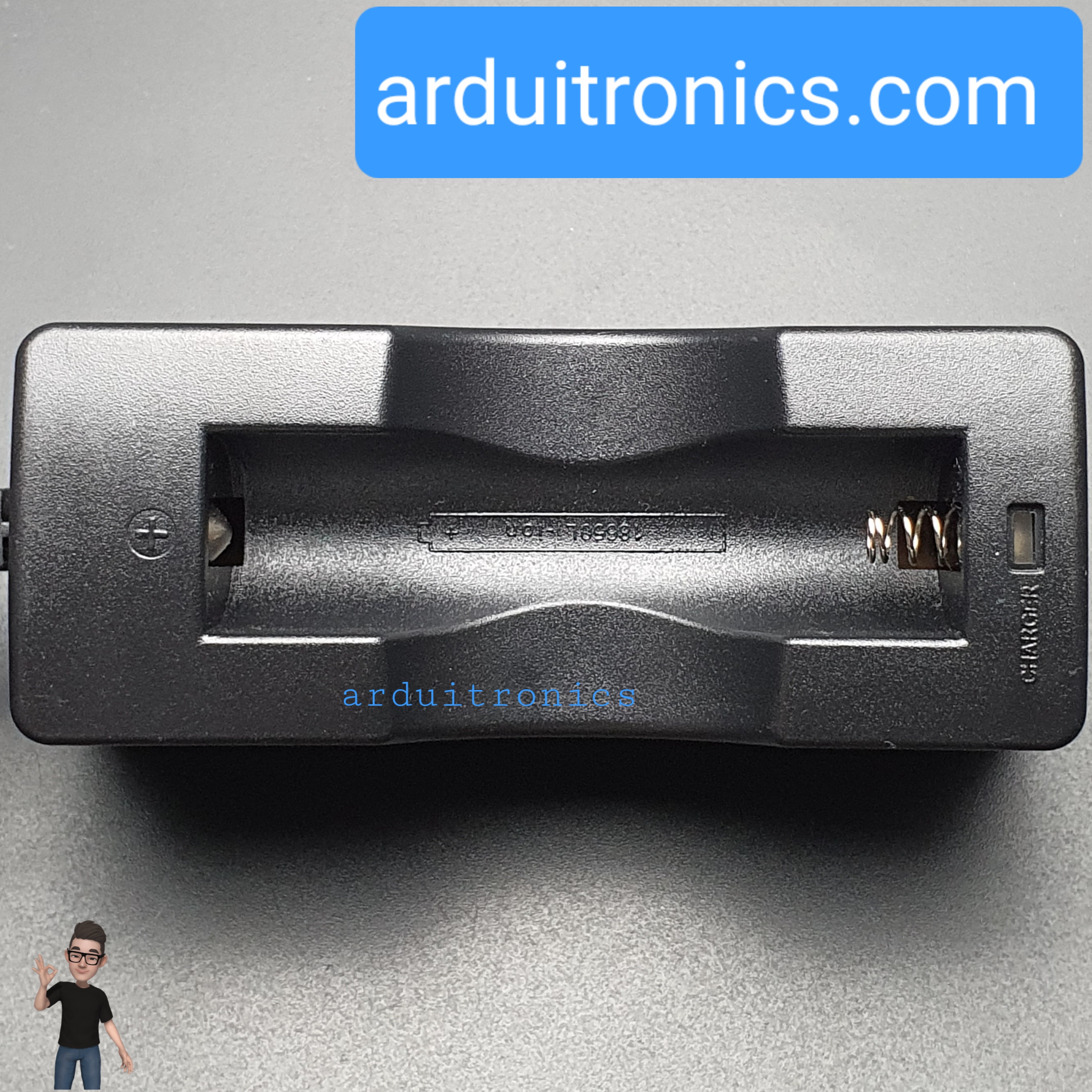 18650 Charger Base ที่ชาร์จถ่าน 18650 Li-ion แบบ 1 ช่อง มีไฟ LED (HR-189B)