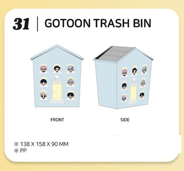 GOT7 - GOTOON BY GOT7 SUMMER STORE OFFICIAL MD - Gotoon Trash Bin