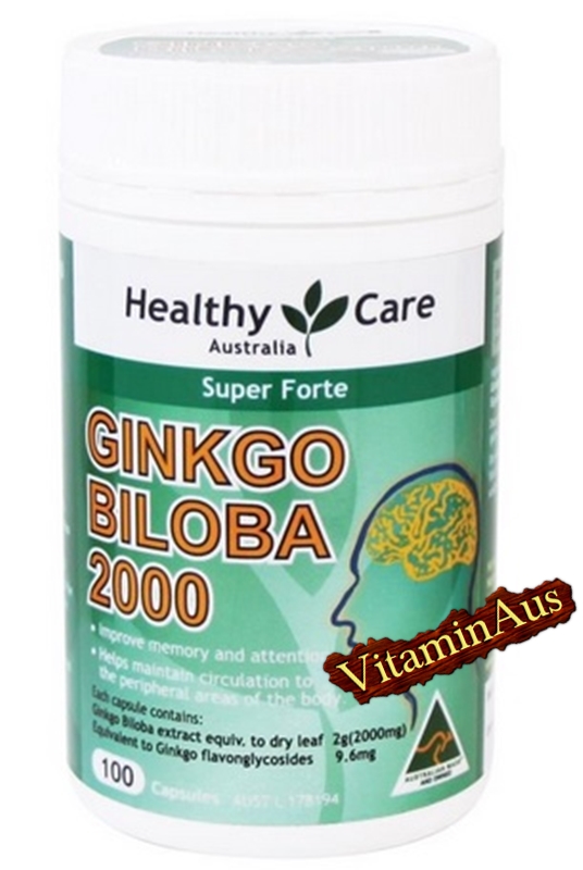 Ginkgo Biloba 2000mg 100 Softgel Capsules
