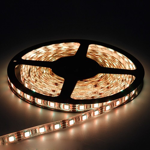 ไฟเส้น LED 5050 12V กันน้ำ สีวอมไวท์ Warm White 5เมตร 60 LED/meter