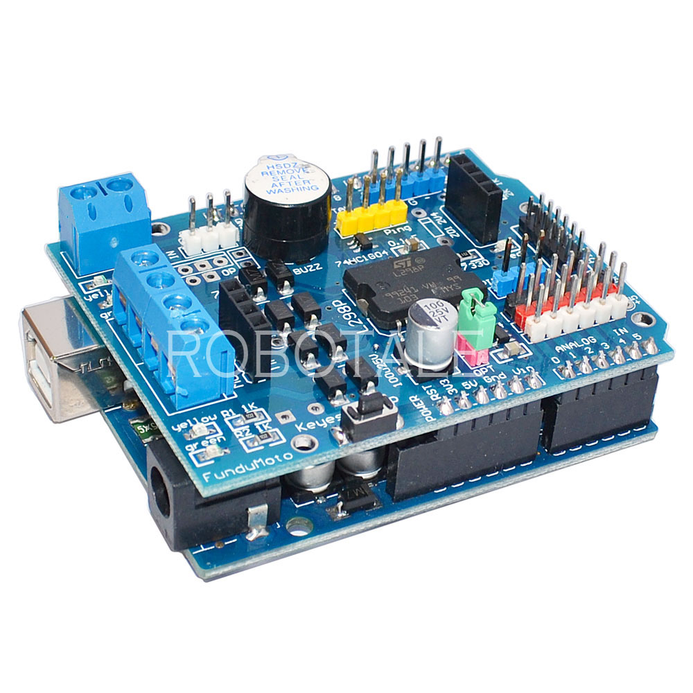 2A Motor Drive Shield (L298P) Long Female Pins