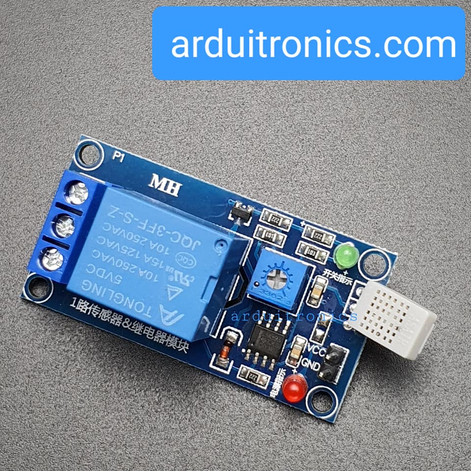 โมดูลเซนเซอร์ตรวจจับความชื้น Humidity Sensitive Switch Relay Module Humidity Regulator Controller HR202 Sensor DC 5V