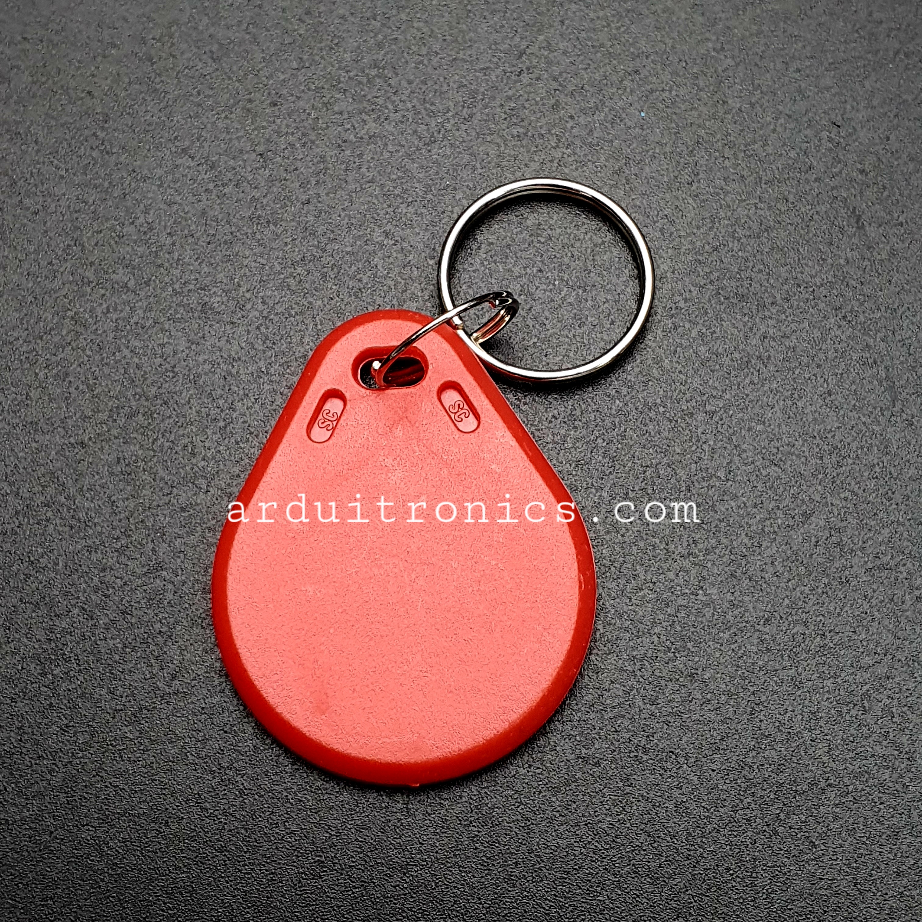 RFID 13.56 MHz Token Key Tags (Key Fob สีแดง) - Read/Write