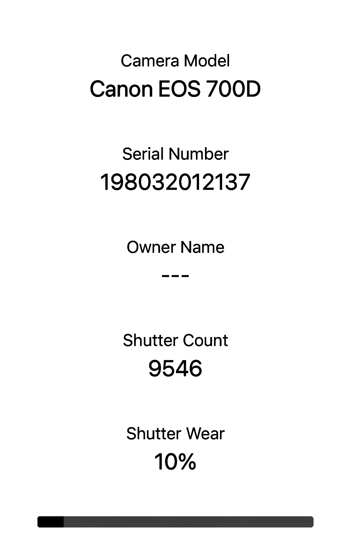 ขายกล้อง Canon 700D เลนส์คิต EF S 18 55 mm f 3.5 5.6 IS TSM อปกศ shutter 9546