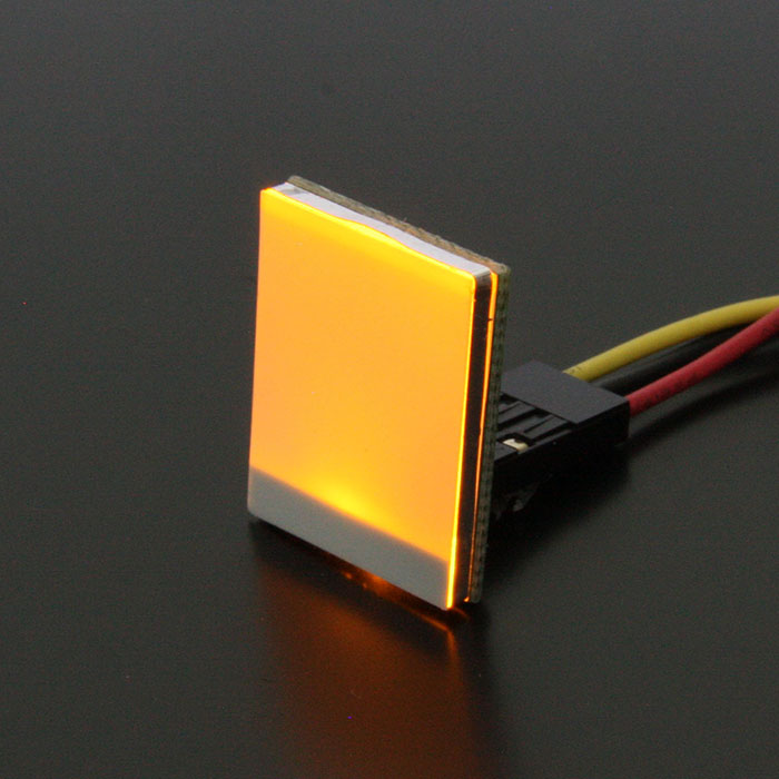 สวิตช์สัมผัส Touch Capacitive Switch พร้อมไฟในปุ่มสัมผัส สีเหลือง