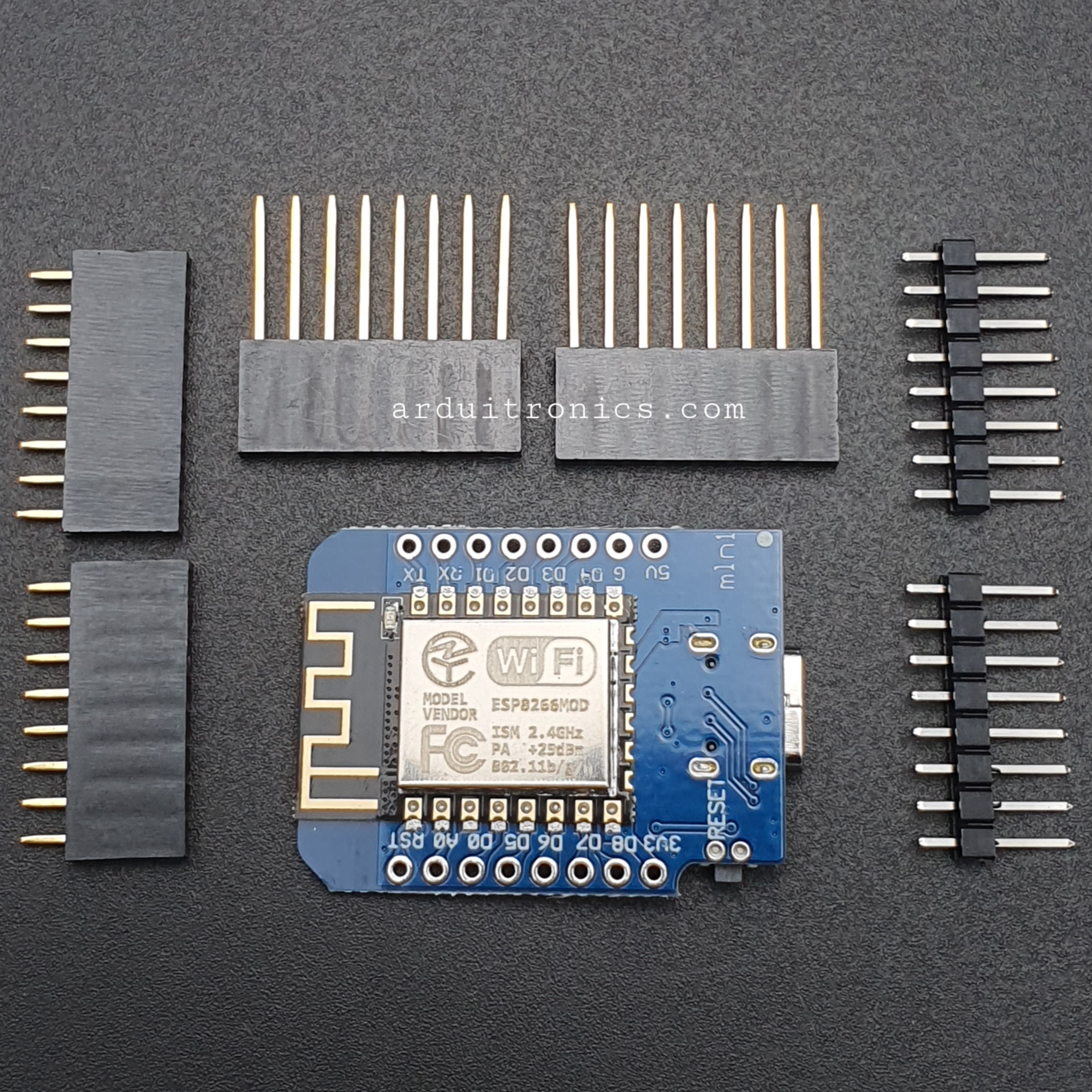 WeMos D1 Mini based on ESP-8266 + Free Pin Headers ( Type-C USB )