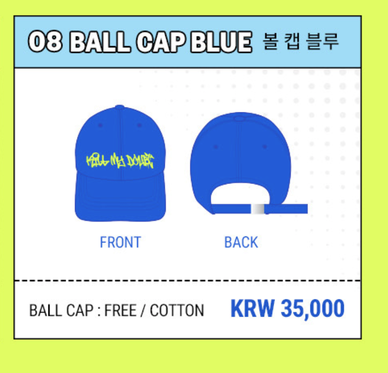 ITZY <KILL MY DOUBT> POP-UP STORE MD ของสะสม - Ball cap blue