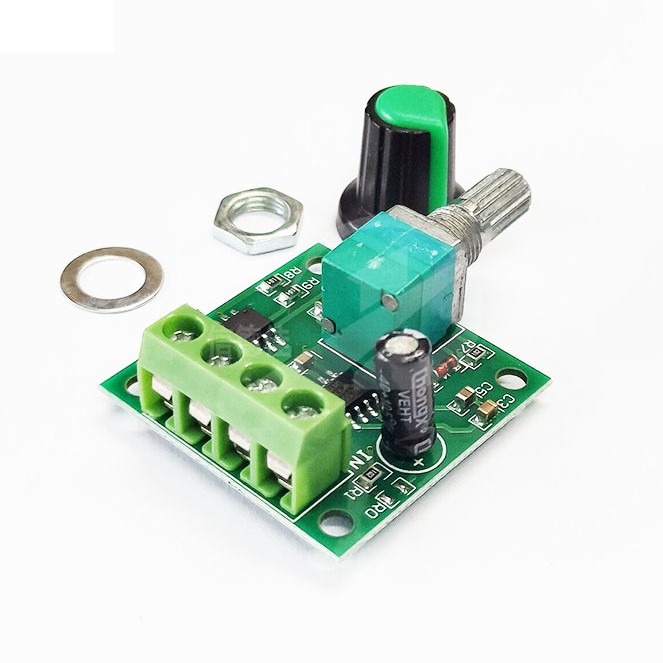โมดูลขับมอเตอร์ ควบคุมความเร็ว DC Motor Speed Controller PWM 1803BK 1.8-12V กระแสสูงสุด 2A
