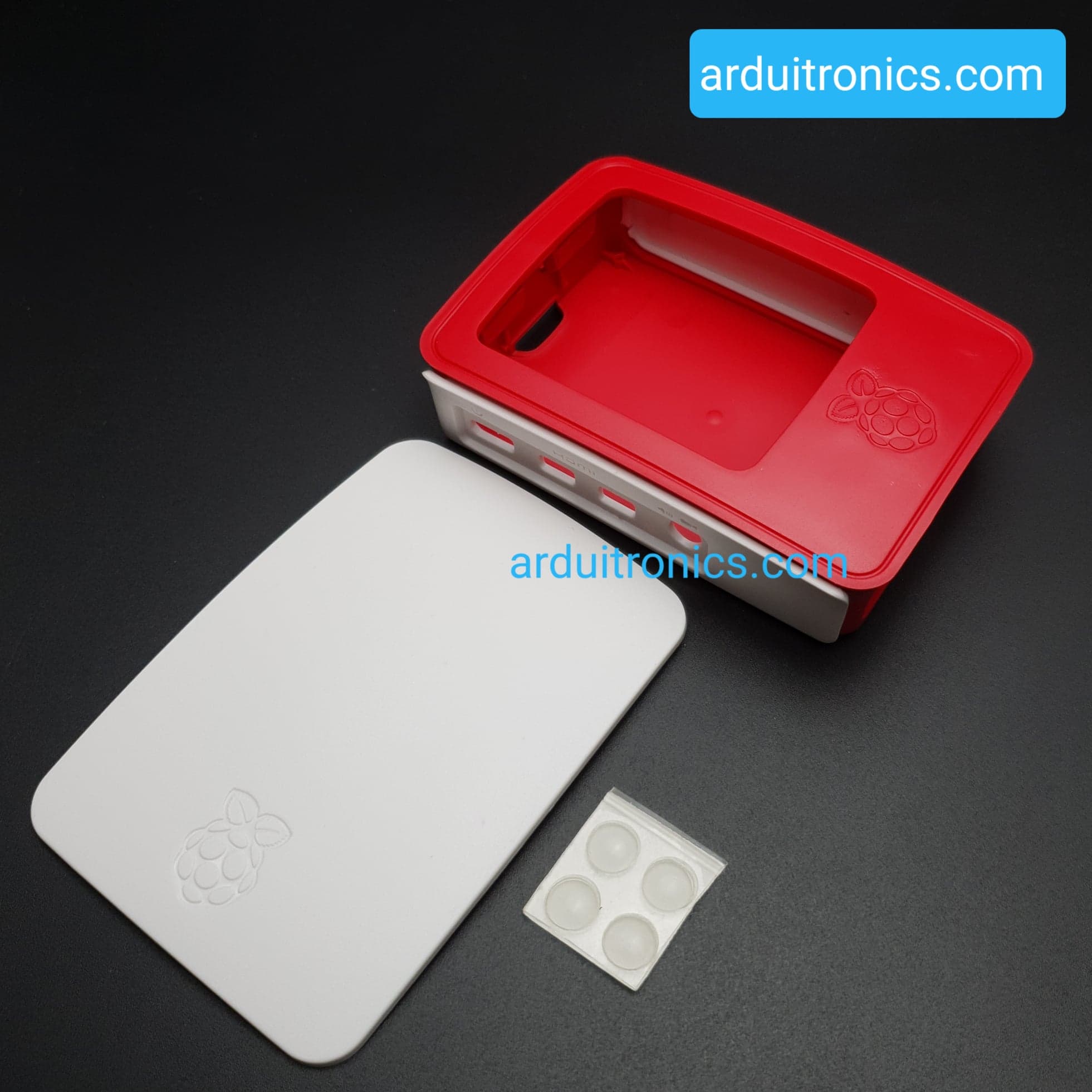 Raspberry Pi 4B Case (White & Red Color) สีขาวแดง มีโลโก้ Pi