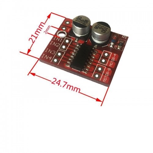 Mini 298N 2 Channel PWM Motor Driver บอร์ดขับมอเตอร์ 2 ช่อง 1.5A for Smart Car Robot