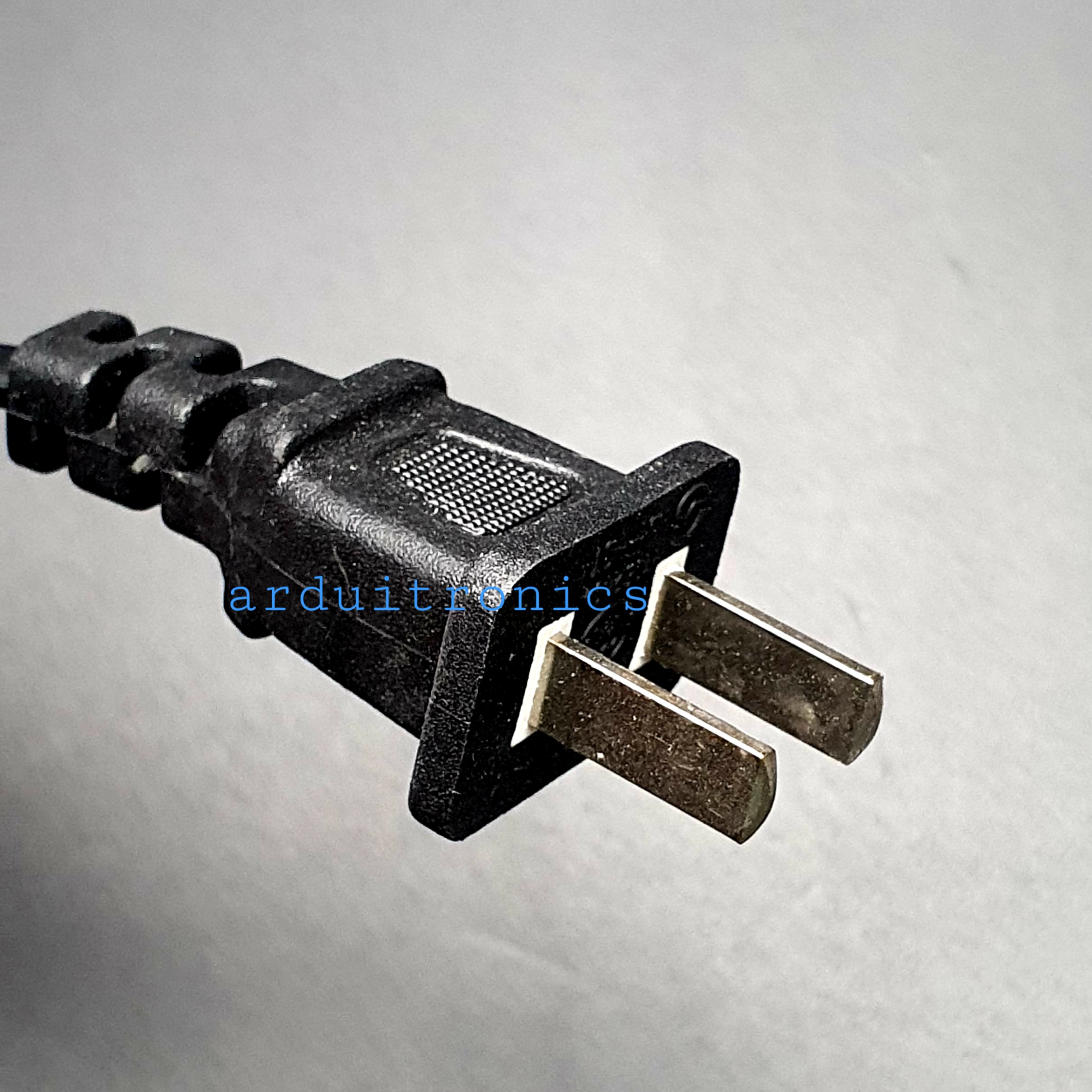 สายไฟพร้อมหัวปลั๊ก ขนาด2*0.5 ยาว1.5m 220V AC/DC 10A สายไฟแบบแบน