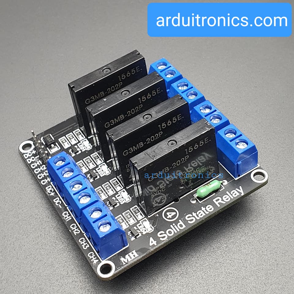 4 Channel 5V 2A Solid State Relay (SSR) High Level Trigger