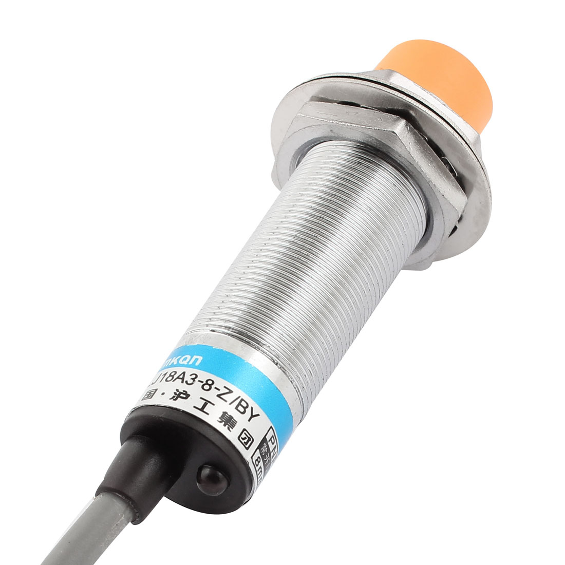 Metal Inductive Sensor (LJ18A3-8-Z/BY DC6-36V 300mA) PNP Normally Open เซ็นเซอร์ตรวจจับโลหะระยะสูงสุด 8mm - หัวสีส้ม