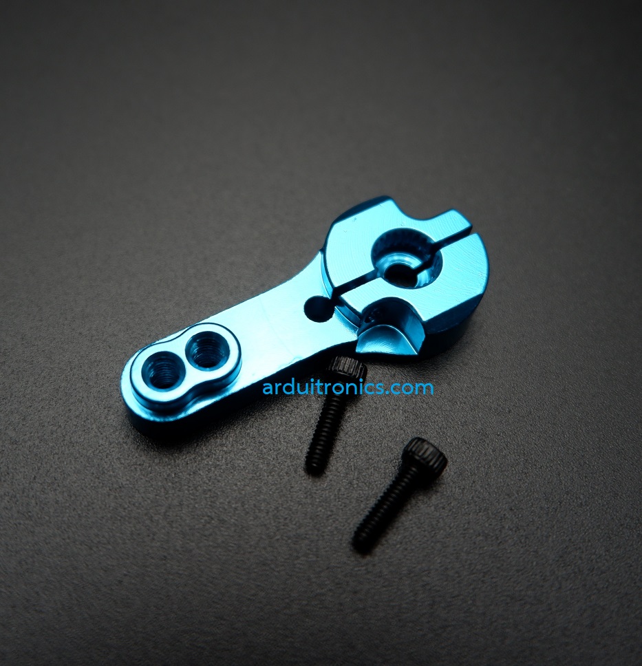 25T (สีฟ้า) Servo Metal Rocker (ใช้ได้กับ MG995 MG946R MG996R MG945 S3003)