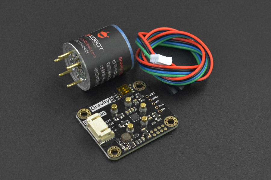 Gravity: Factory Calibrated Electrochemical CO Sensor (0-1000 ppm, I2C & UART) - แท้ DFRobot