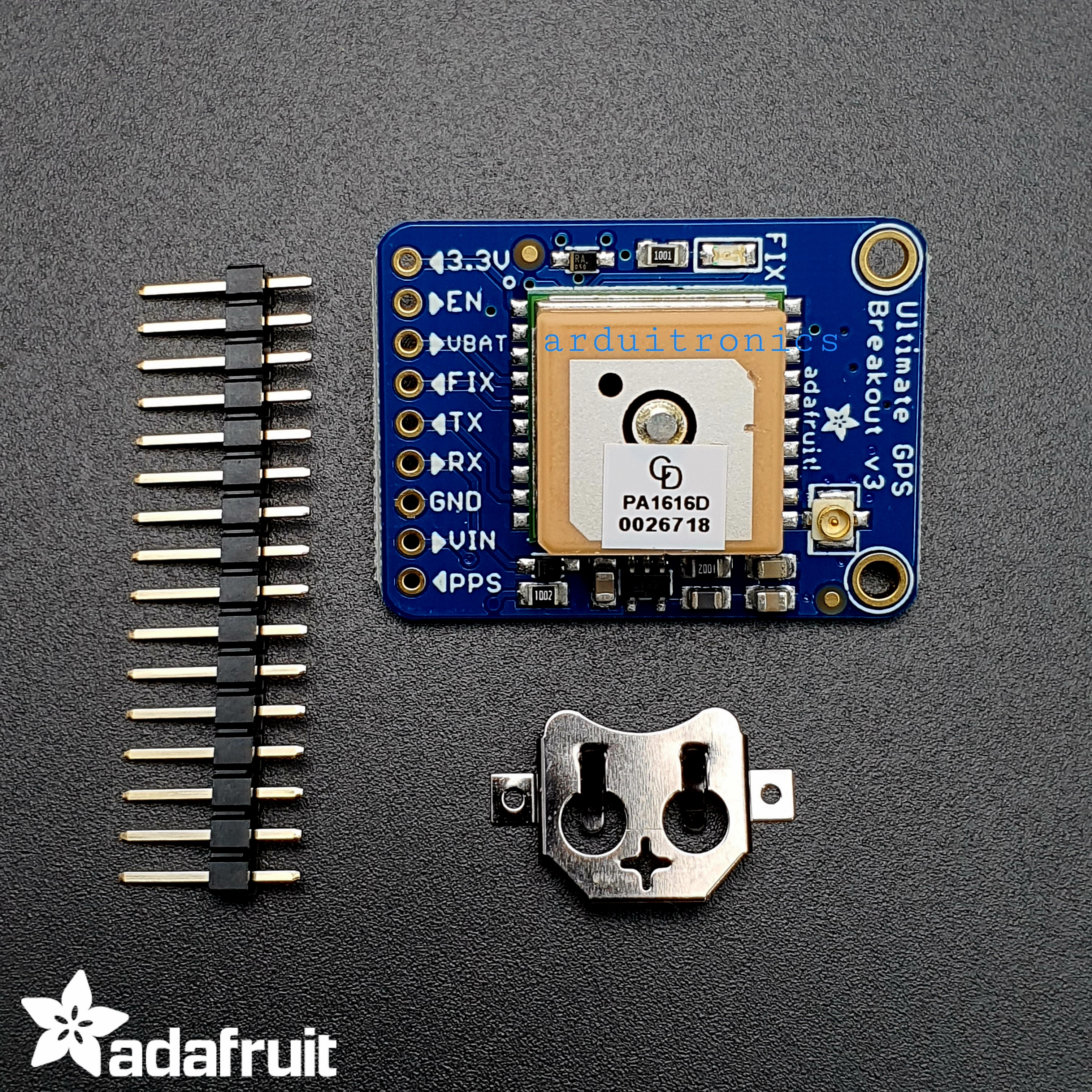 Adafruit Ultimate GPS Breakout with GLONASS + GPS - PA1616D - 99 channel w/10 Hz updates