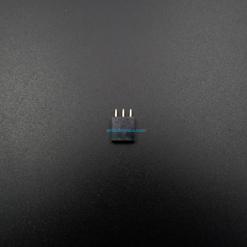 [Black] 1X3 Pin Single Row Female Header 2.54mm Pitch Straight Pin Square (จำนวน 1 ชิ้น)