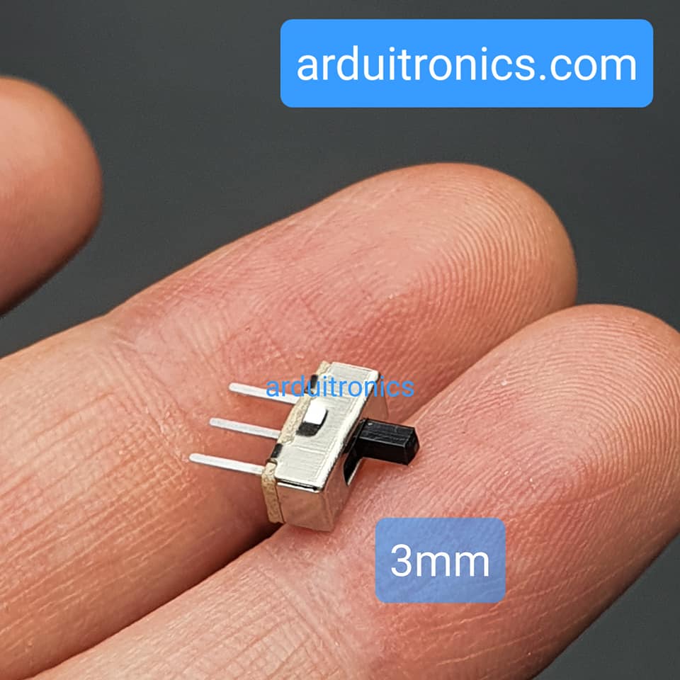 สวิตช์เลื่อน On/Off 3ขา ก้านยาว 3mm (Slide Switch SS12D00 G3)